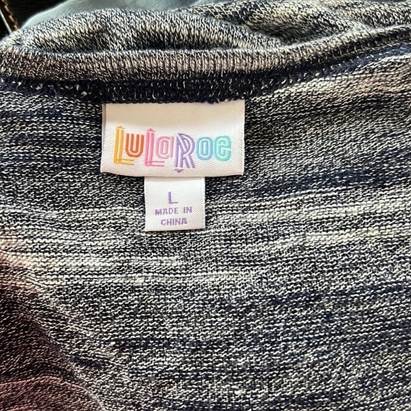 LulaRoe Sarah Multicolor Cardigan Sweater large - Picture 5 of 6
